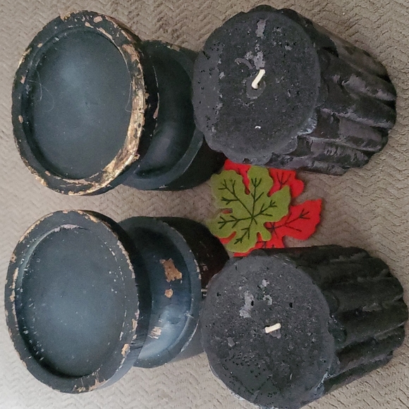 Set of 2 Wood Candle Holders - Picture 3 of 3